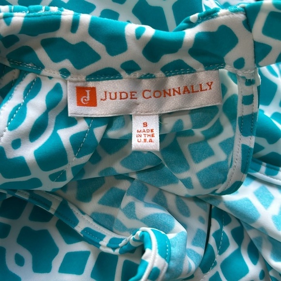 Jude Connally Lisa Blue Print Halter Dress Coastal Sun Summer Beach Spring Sz S - Picture 7 of 10